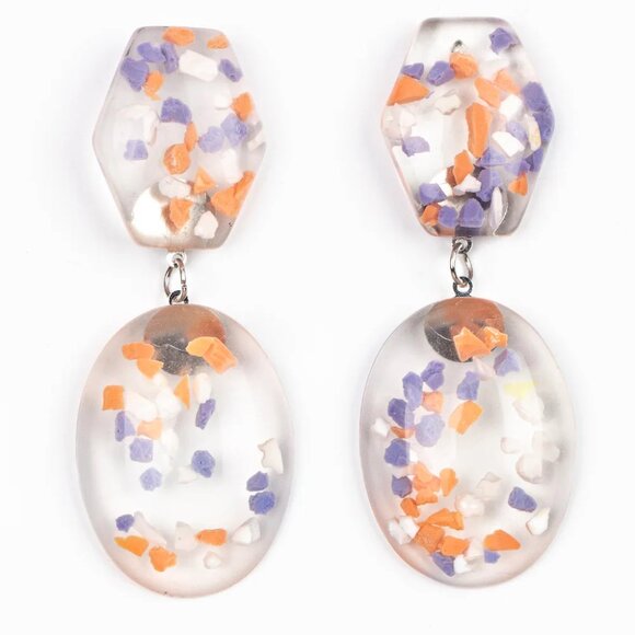 Paparazzi Jewelry Accessories - Flaky Fashion - Orange Earrings - Vintage - Picture 2 of 4